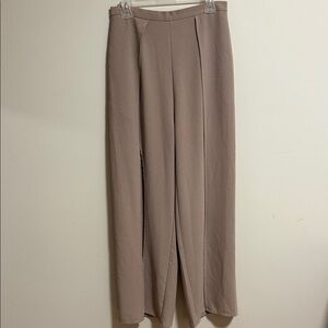 Wide Leg Pants with Front Split Hem